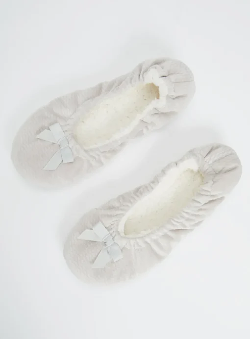 Grey Ballerina Slippers S