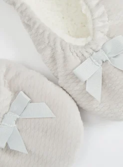 Grey Ballerina Slippers S