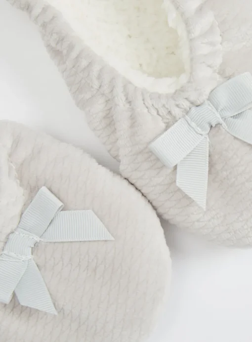 Grey Ballerina Slippers S