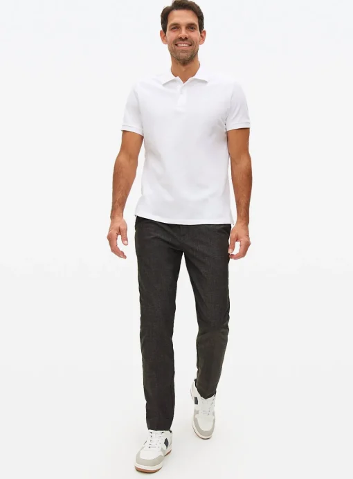 Grey Belted Chino Trousers 36S
