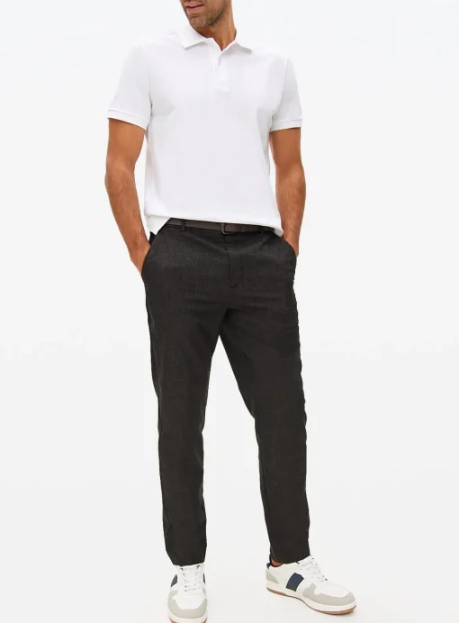 Grey Belted Chino Trousers 36S