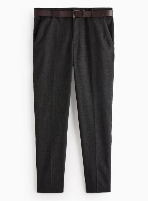 Grey Belted Chino Trousers 36S