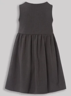 Grey Bow Pocket Pinafore Dress 5 years