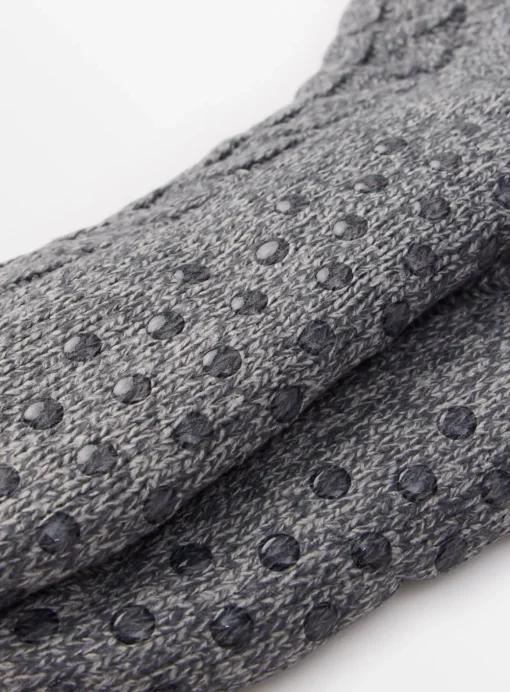 Grey Cable Knit Cosy Slipper Socks 6-11