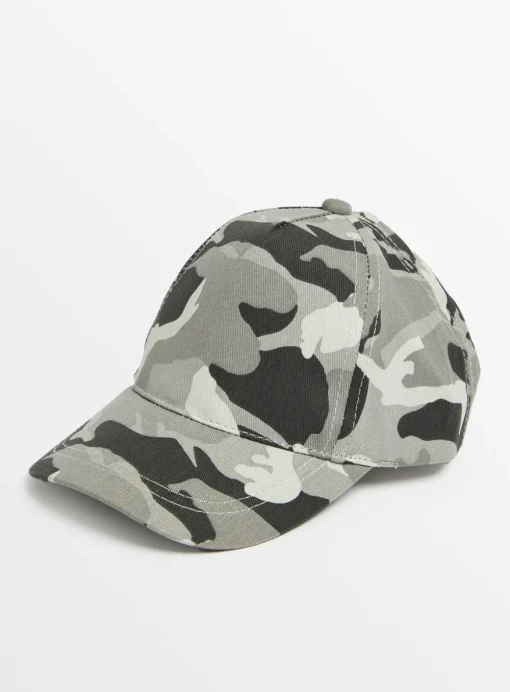 Grey Camo Print Cap 3-5 years