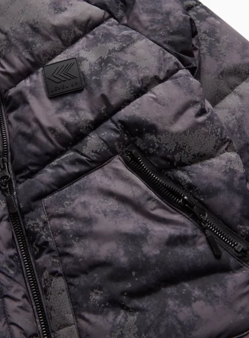 Grey Camo Reflective Hooded Puffer Coat 5-6 years
