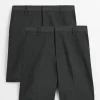 Grey Classic School Shorts 2 Pack 5 years