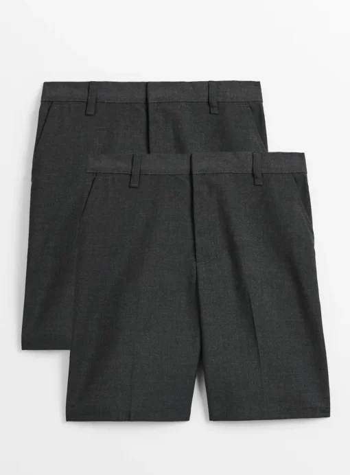 Grey Classic School Shorts 2 Pack 5 years