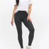Grey Cotton Modal Leggings M