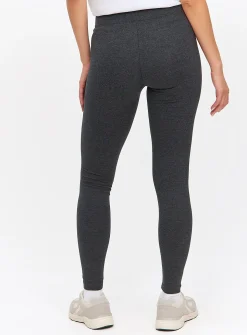 Grey Cotton Modal Leggings M