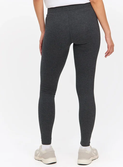 Grey Cotton Modal Leggings M