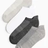 Grey Cushioned Sole Trainer Socks 4 Pack 9-12
