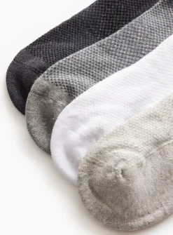 Grey Cushioned Sole Trainer Socks 4 Pack 9-12