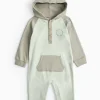 Grey Dino Hooded Romper Up to 3 mths