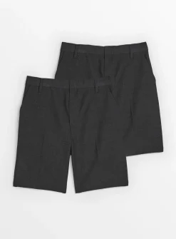 Grey Dress With Ease Classic School Shorts 2 Pack 5 years