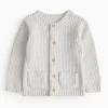 Grey Embroidered Little One Knit Cardigan Up to 1 mth
