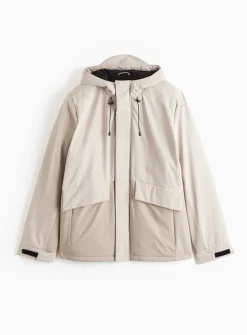 Grey Fleece Lined Rain Coat S