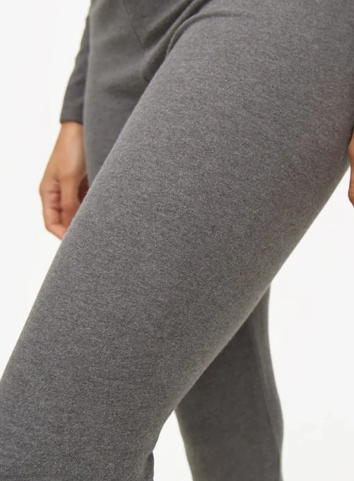 Grey Fleece Maximum-Warmth Thermal Leggings M