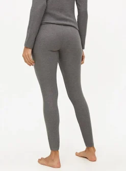 Grey Fleece Maximum-Warmth Thermal Leggings M