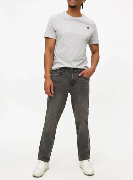 Grey Flexi-Stretch Denim Jeans 40S