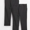 Grey Generous Fit Woven Extendable Hem Trousers 2 Pack 5 years