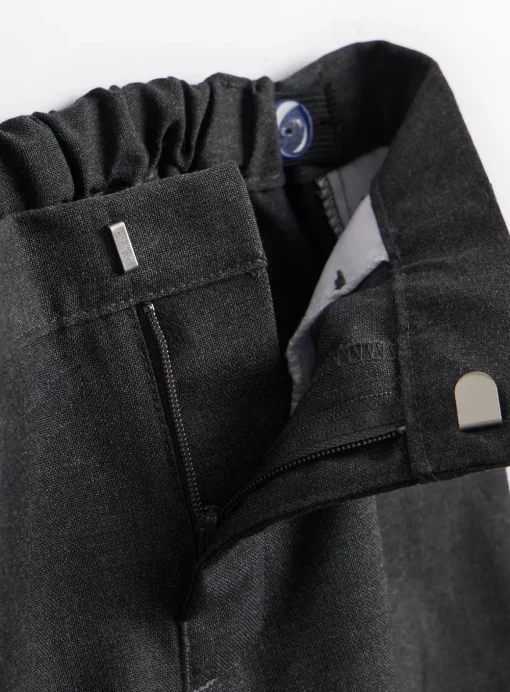 Grey Generous Fit Woven Extendable Hem Trousers 2 Pack 5 years