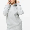 Grey Hooded Sweat Dress M