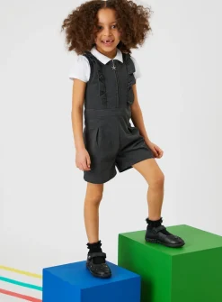 Grey Jersey Ruffle Playsuit 4 years
