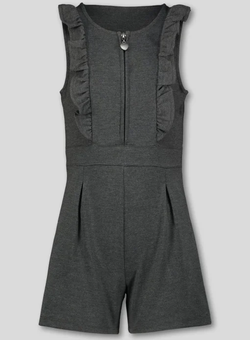 Grey Jersey Ruffle Playsuit 4 years