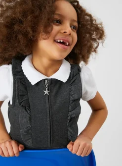 Grey Jersey Ruffle Playsuit 4 years