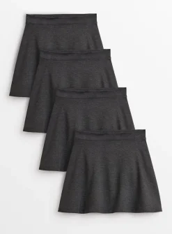 Grey Jersey Skater Skirt 4 Pack 4 years