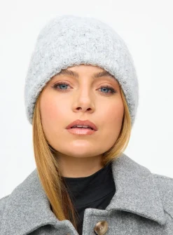 Grey Knitted Beanie One Size