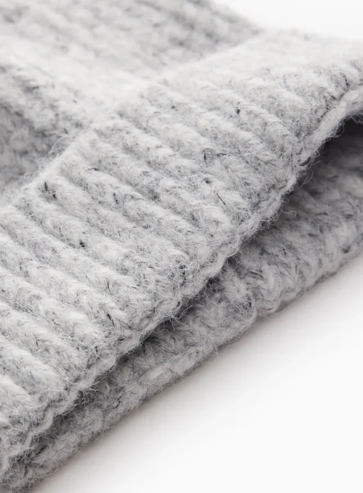 Grey Knitted Beanie One Size
