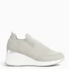 Grey Knitted Wedge Trainers 3