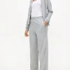 Grey Knitted Wide Leg Co-ord Pyjama Bottoms L