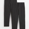 Grey Longer Leg Extendable Hem Trousers 2 Pack 6 years