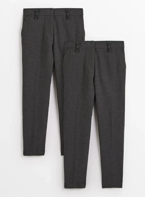 Grey Longer Leg Reinforced Knee Trousers 5 years