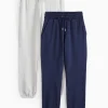 Grey Marl and Navy Joggers 2 Pack XL