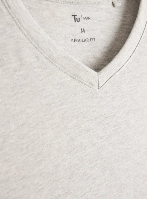 Grey Marl Core Short Sleeve T-Shirt 3 Pack L