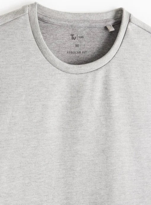 Grey Marl Elevated T-Shirt L