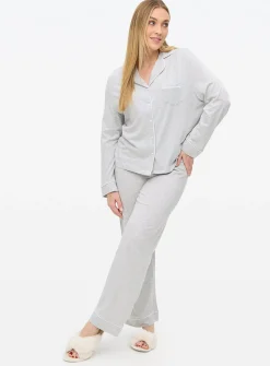 Grey Marl Modal Blend Traditional Pyjamas S