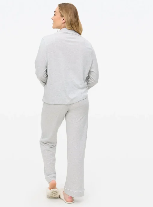 Grey Marl Modal Blend Traditional Pyjamas S