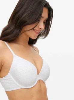 Grey Marl Padded T-Shirt Bra 38E