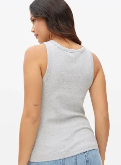 Grey Marl Ribbed Vest Top 18