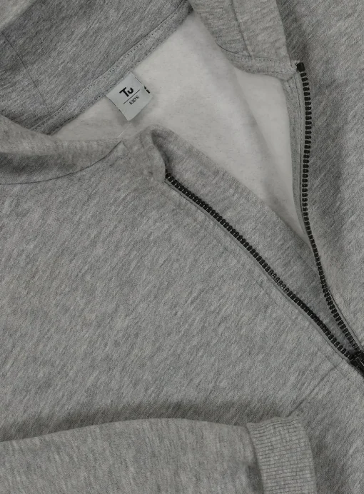 Grey Marl Zip-Through Hoodie (3-14 Years) 5 years