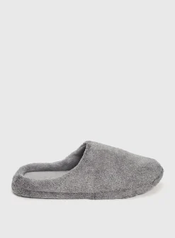 Grey Mule Memory Foam Slippers L