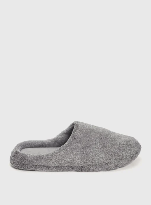 Grey Mule Memory Foam Slippers L