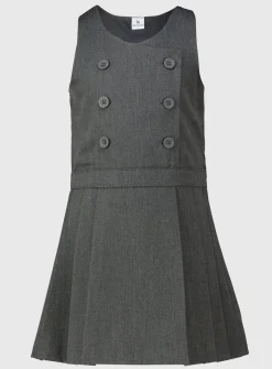 Grey Permanent Pleat Pinafore 5 years