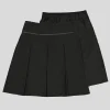 Grey Permanent Pleat Skirt Longer Length 2 Pack 7 years