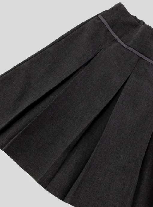 Grey Permanent Pleat Skirt Longer Length 2 Pack 7 years